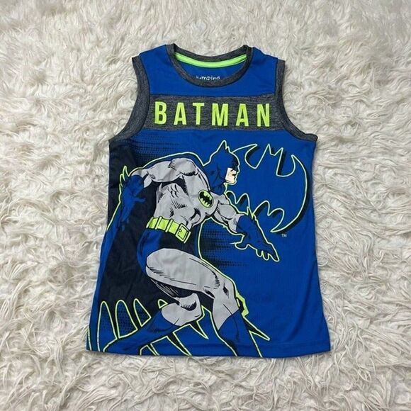 Boys Size 7 jumping Beans DC Comics Batman Muscle Tank Tap Basketball Jersey - Picture 1 of 8